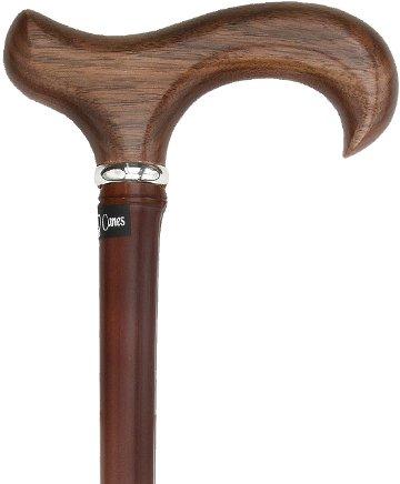 Scratch & Dent Walnut Derby Handle Cane with Dark Bamboo Shaft V1521