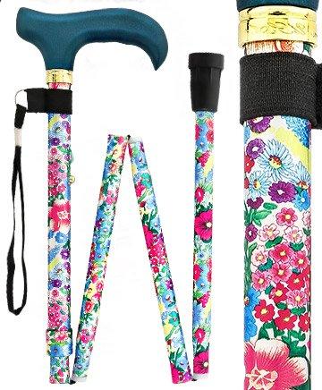 Scratch & Dent Beautiful Bouquet Adjustable Folding Cane V1782