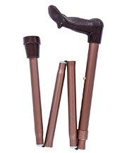 Scratch and Dent Champagne Folding and Adjustable Palm Grip Cane V1909