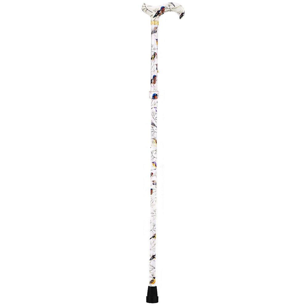 Scratch & Dent Watercolor Bird Designer Folding Adjustable Cane V1772