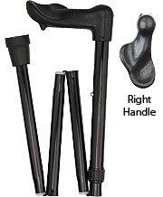 Scratch & Dent Black Folding Adjustable Palm Grip Walking Cane V1810