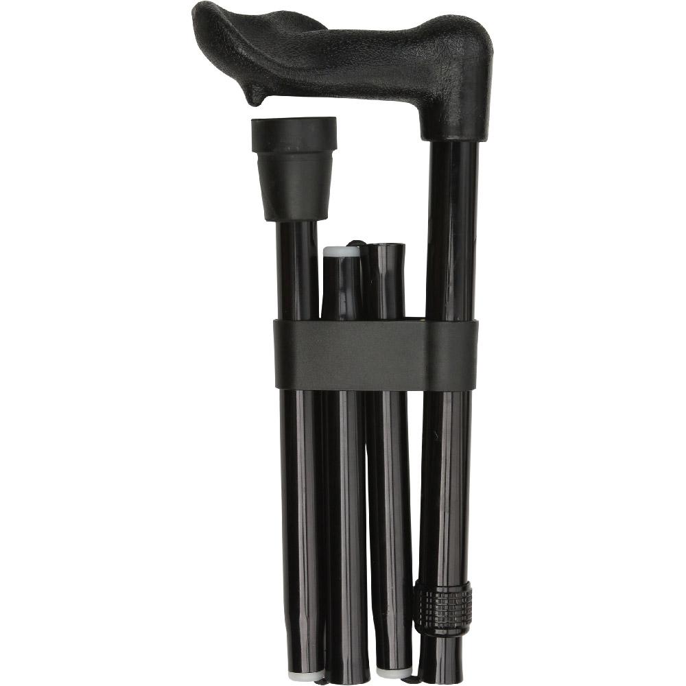 Scratch & Dent Black Folding Adjustable Palm Grip Walking Cane V1810