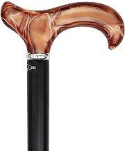 Scratch & Dent Vivid Sunset Derby Walking Cane With Black Beechwood Shaft and Silver Collar V1531