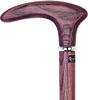 Scratch & Dent Purple Amethyst Cosmopolitan Handle Walking Cane With Ash Wood Shaft and Silver Collar V1580