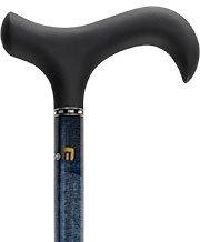 Scratch & Dent Blue Watercolor Derby Carbon Fiber Walking Cane V1864