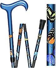 Scratch & Dent Folding Carbon Butterfly Derby Walking Cane With Adjustable Carbon Fiber Shaft V1855