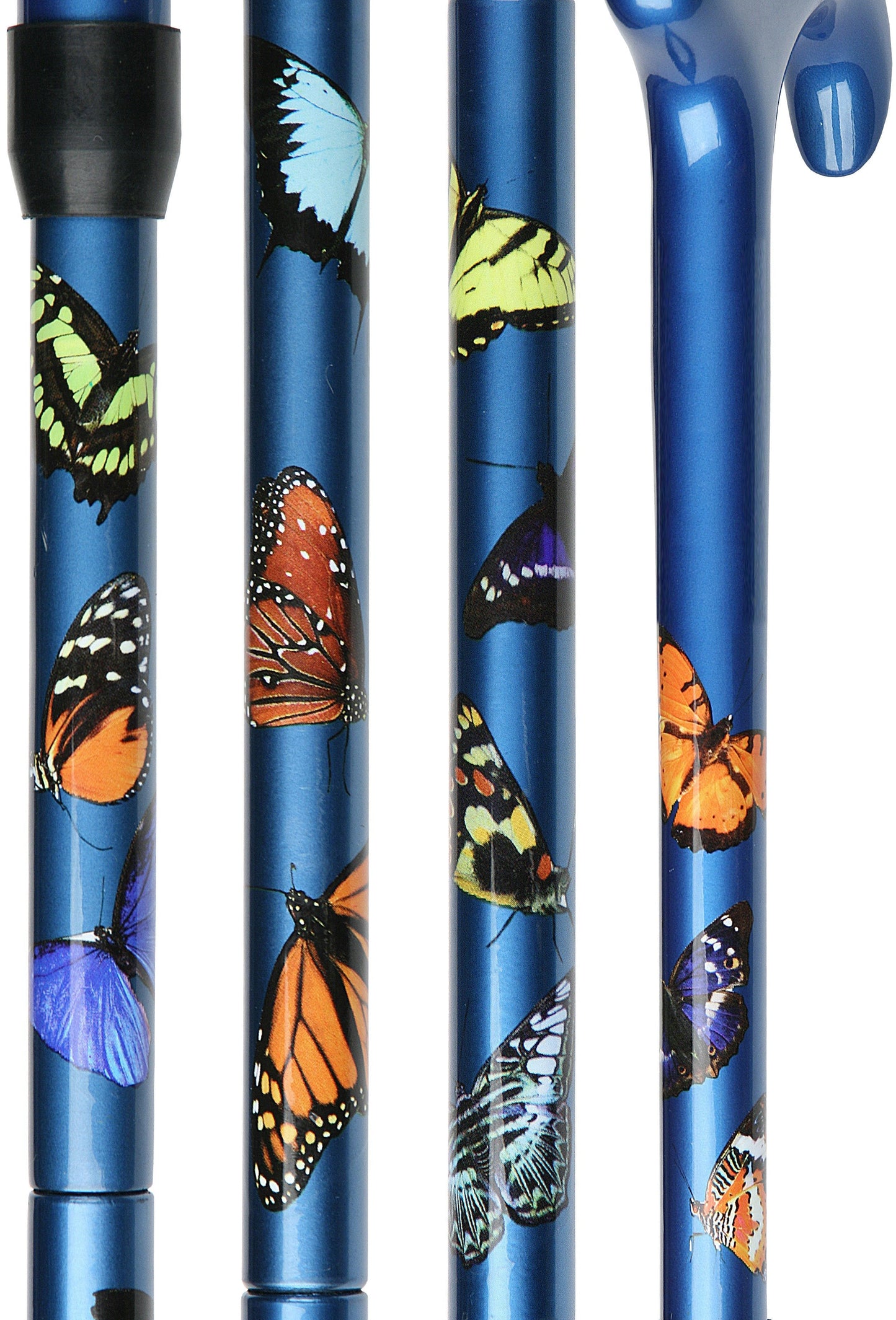 Scratch & Dent Folding Carbon Butterfly Derby Walking Cane With Adjustable Carbon Fiber Shaft V1855