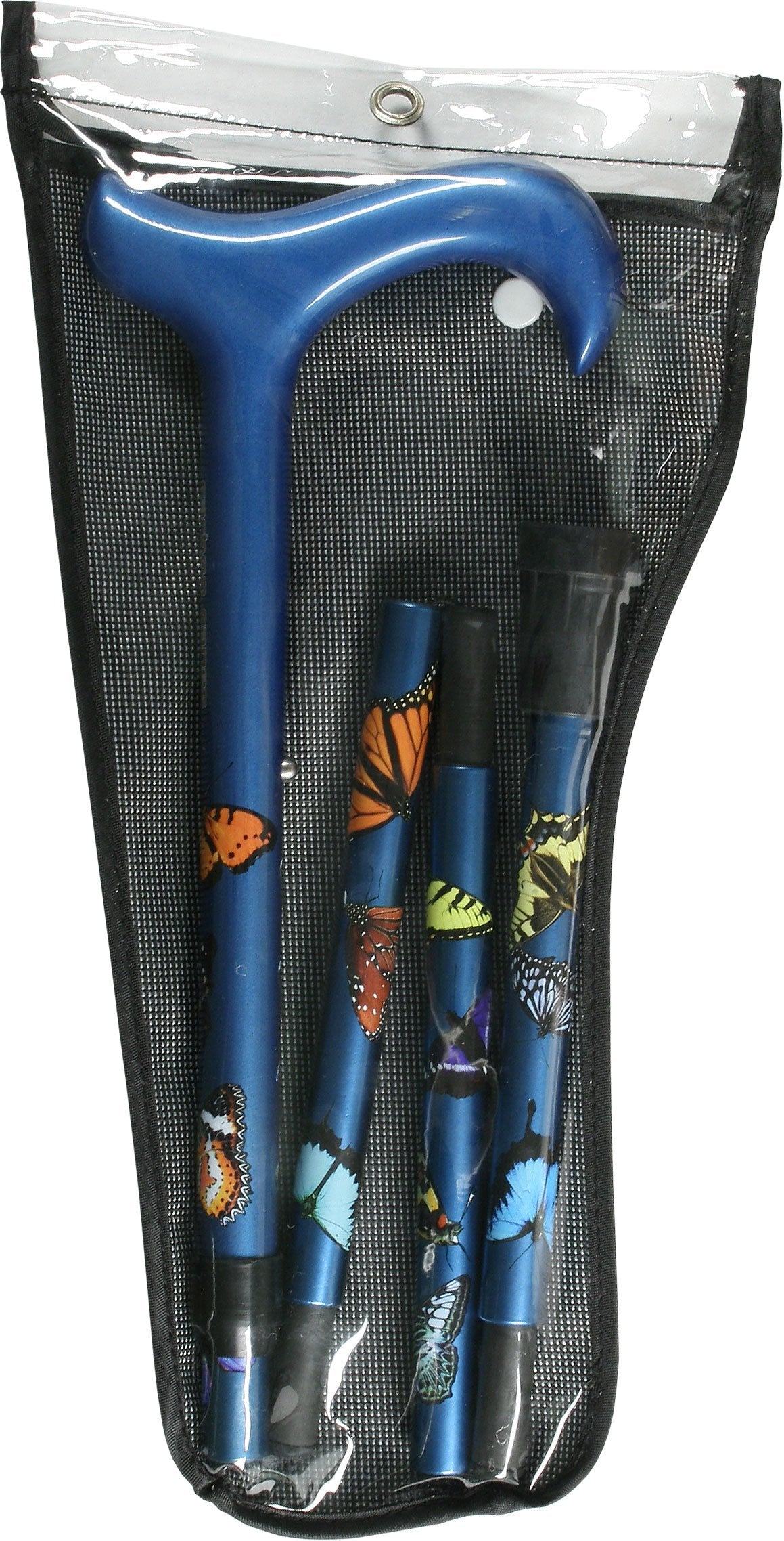 Scratch & Dent Folding Carbon Butterfly Derby Walking Cane With Adjustable Carbon Fiber Shaft V1855