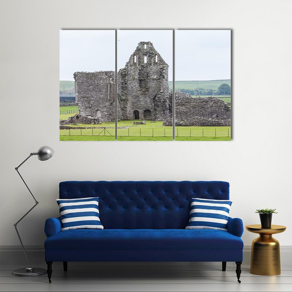 Ruins Of Glenluce Abbey Canvas Wall Art-3 Horizontal-Gallery Wrap-37" x 24"-Tiaracle