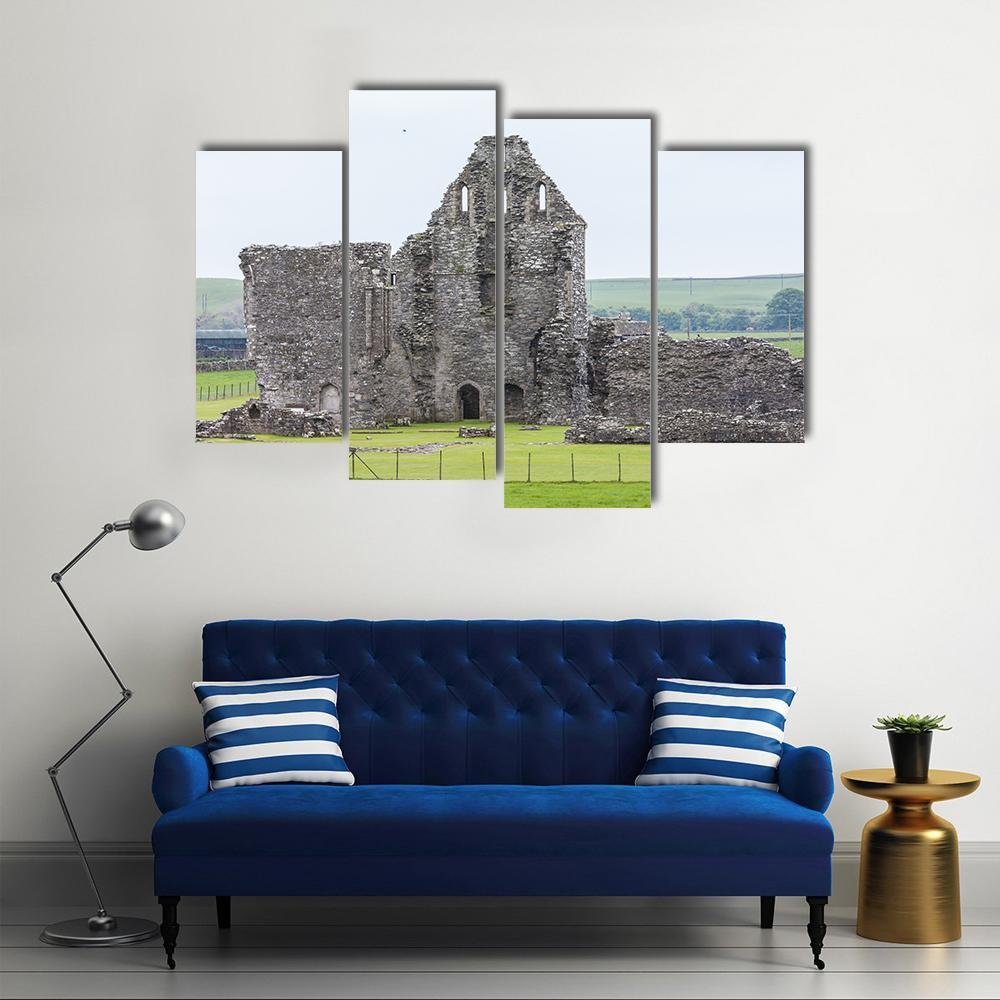 Ruins Of Glenluce Abbey Canvas Wall Art-4 Pop-Gallery Wrap-50" x 32"-Tiaracle