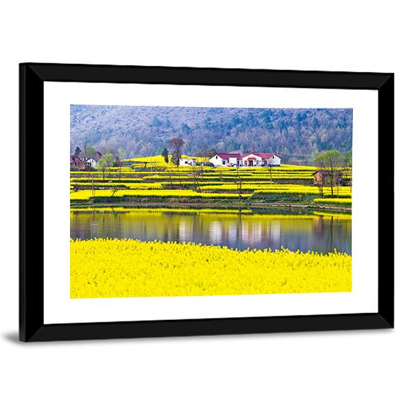 Rural Spring Scenery Canvas Wall Art-3 Horizontal-Gallery Wrap-25" x 16"-Tiaracle