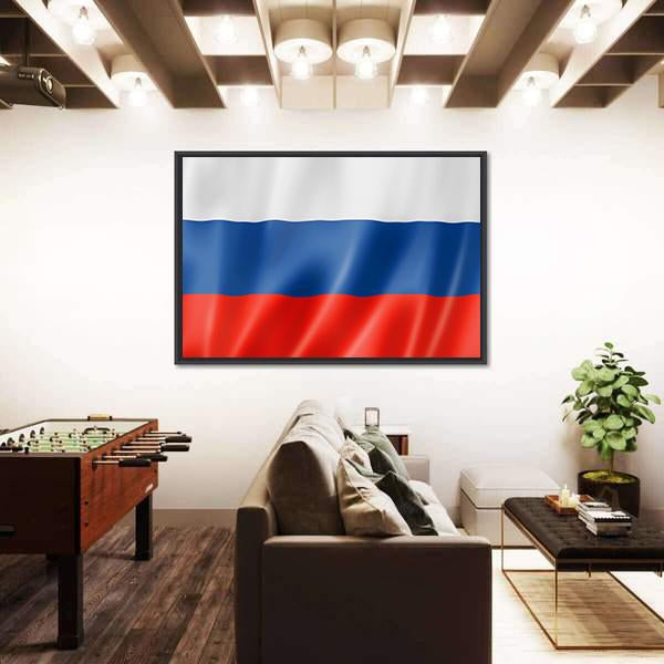 Russia Flag Canvas Wall Art-3 Horizontal-Gallery Wrap-25" x 16"-Tiaracle