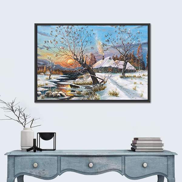 Russian Artist Klevera Canvas Wall Art-1 Piece-Floating Frame-24" x 16"-Tiaracle