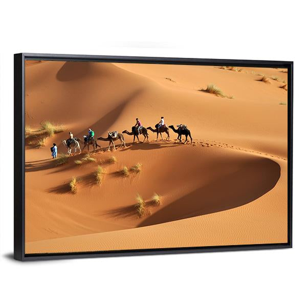 Sahara Desert Of Morocco Canvas Wall Art-3 Horizontal-Gallery Wrap-25" x 16"-Tiaracle