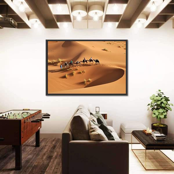 Sahara Desert Of Morocco Canvas Wall Art-3 Horizontal-Gallery Wrap-25" x 16"-Tiaracle