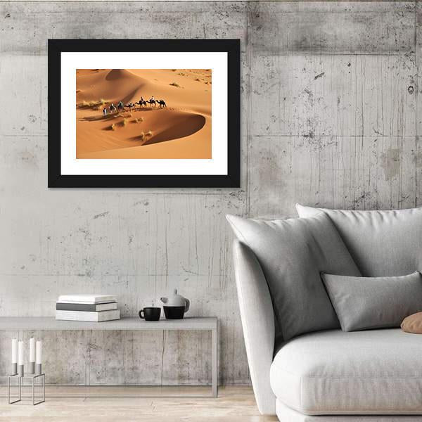 Sahara Desert Of Morocco Canvas Wall Art-3 Horizontal-Gallery Wrap-25" x 16"-Tiaracle