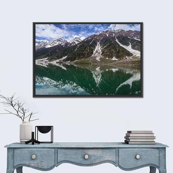 Saiful Malook Lake Kaghan Valley Pakistan Canvas Wall Art-1 Piece-Floating Frame-24" x 16"-Tiaracle