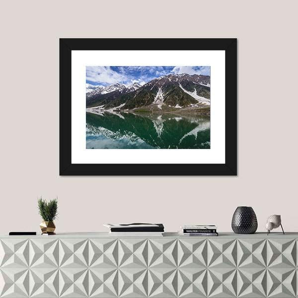 Saiful Malook Lake Kaghan Valley Pakistan Canvas Wall Art-1 Piece-Framed Print-20" x 16"-Tiaracle