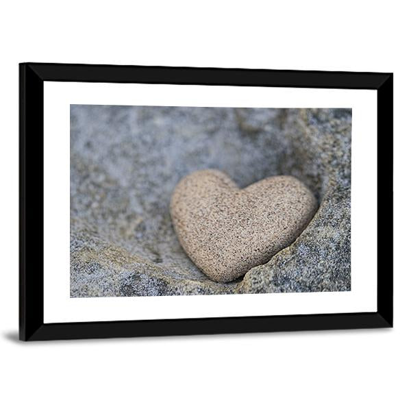 Sand Look Alike Heart Canvas Wall Art-3 Horizontal-Gallery Wrap-25" x 16"-Tiaracle