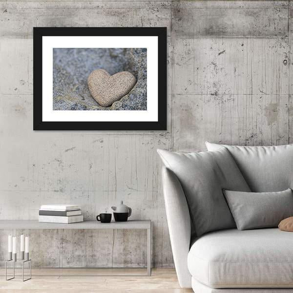 Sand Look Alike Heart Canvas Wall Art-3 Horizontal-Gallery Wrap-25" x 16"-Tiaracle