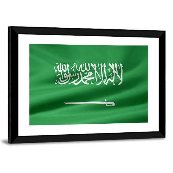 Saudi Arabia Flag Canvas Wall Art-3 Horizontal-Gallery Wrap-25" x 16"-Tiaracle