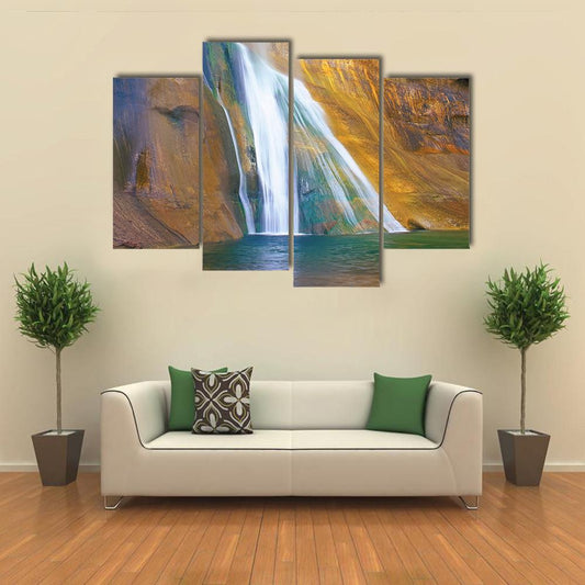 Lower Calf Creek Falls Canvas Wall Art-4 Pop-Gallery Wrap-50" x 32"-Tiaracle