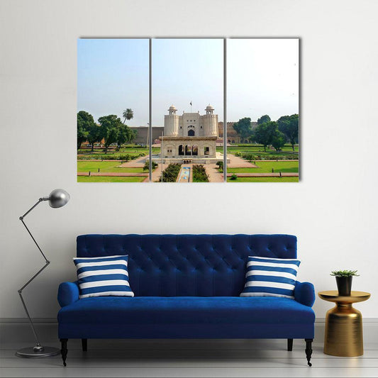 Shahi Qilla Fort Lahore Canvas Wall Art-3 Horizontal-Gallery Wrap-37" x 24"-Tiaracle