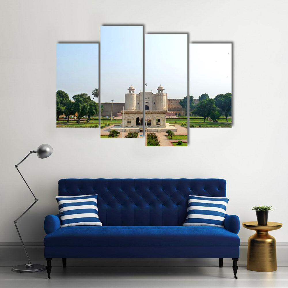 Shahi Qilla Fort Lahore Canvas Wall Art-4 Pop-Gallery Wrap-50" x 32"-Tiaracle