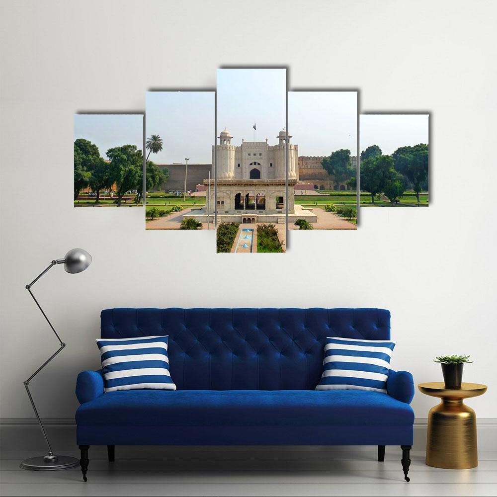 Shahi Qilla Fort Lahore Canvas Wall Art-5 Star-Gallery Wrap-62" x 32"-Tiaracle