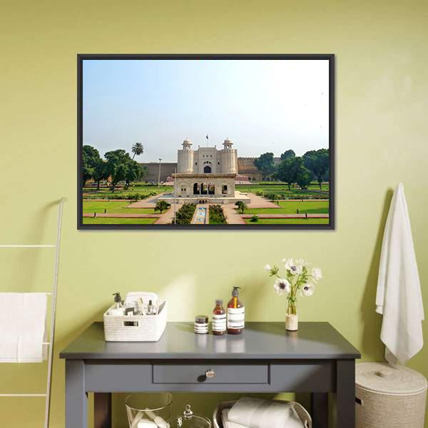 Shahi Qilla Fort Lahore Canvas Wall Art-3 Horizontal-Gallery Wrap-25" x 16"-Tiaracle