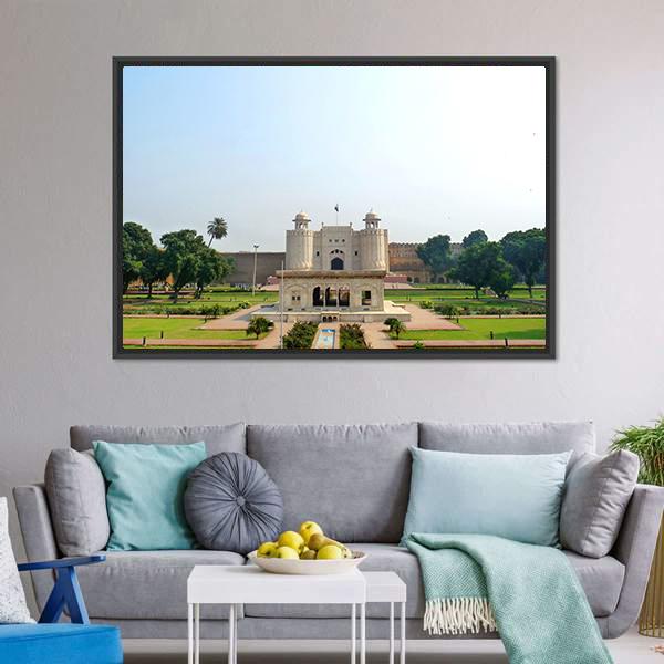 Shahi Qilla Fort Lahore Canvas Wall Art-3 Horizontal-Gallery Wrap-25" x 16"-Tiaracle