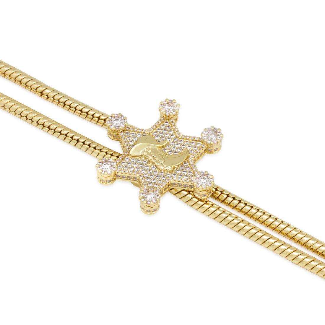 Sheriff's Badge Bolo Tie Necklace