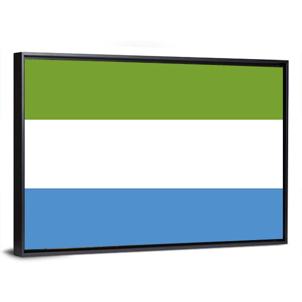 Sierra Leone Flag Canvas Wall Art-3 Horizontal-Gallery Wrap-25" x 16"-Tiaracle