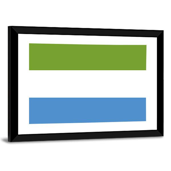 Sierra Leone Flag Canvas Wall Art-3 Horizontal-Gallery Wrap-25" x 16"-Tiaracle
