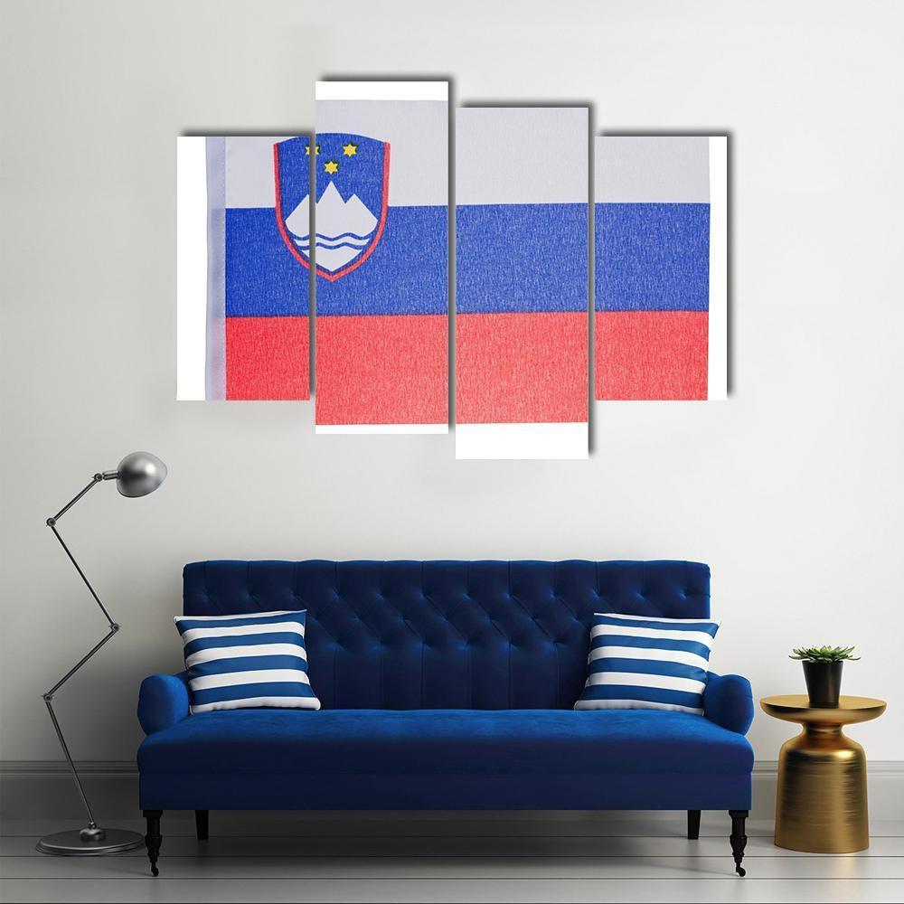 Slovenian Flag Canvas Wall Art-4 Pop-Gallery Wrap-50" x 32"-Tiaracle