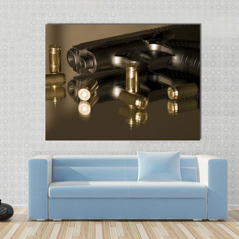 Small Gas Pistols For Self Defense Canvas Wall Art-1 Piece-Gallery Wrap-48" x 32"-Tiaracle