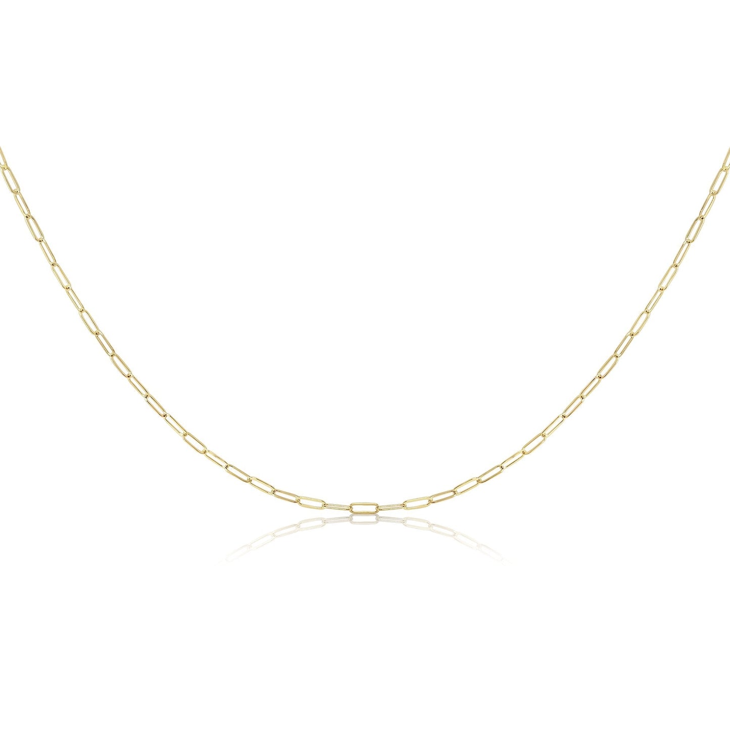 Micro Paper Clip Chain in 14k Goldfill