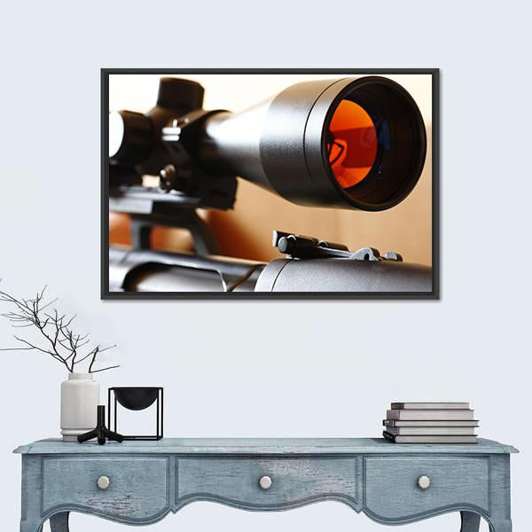 Sniper Rifle Scope Canvas Wall Art-1 Piece-Floating Frame-24" x 16"-Tiaracle