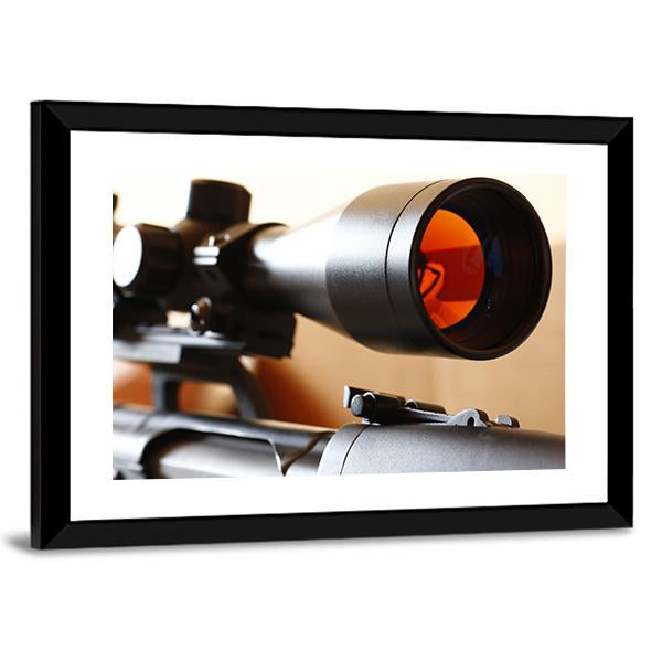 Sniper Rifle Scope Canvas Wall Art-3 Horizontal-Gallery Wrap-25" x 16"-Tiaracle