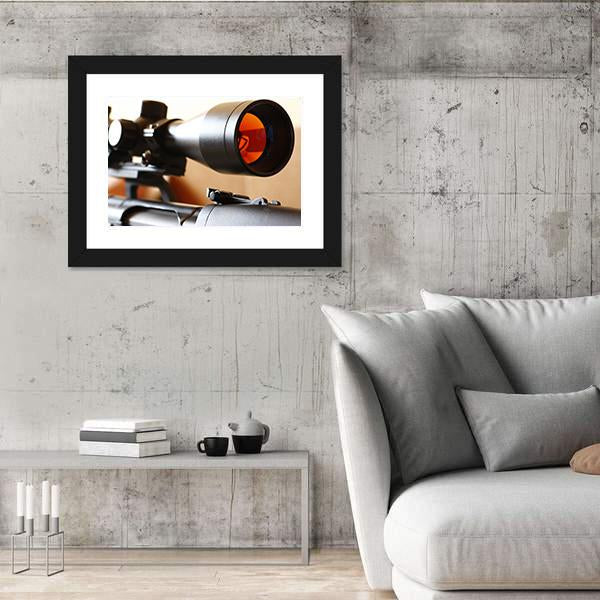 Sniper Rifle Scope Canvas Wall Art-3 Horizontal-Gallery Wrap-25" x 16"-Tiaracle