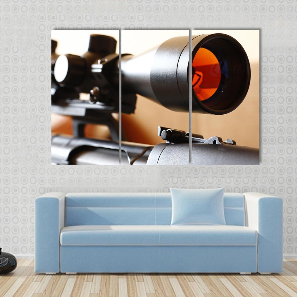 Sniper Rifle Scope Canvas Wall Art-3 Horizontal-Gallery Wrap-37" x 24"-Tiaracle