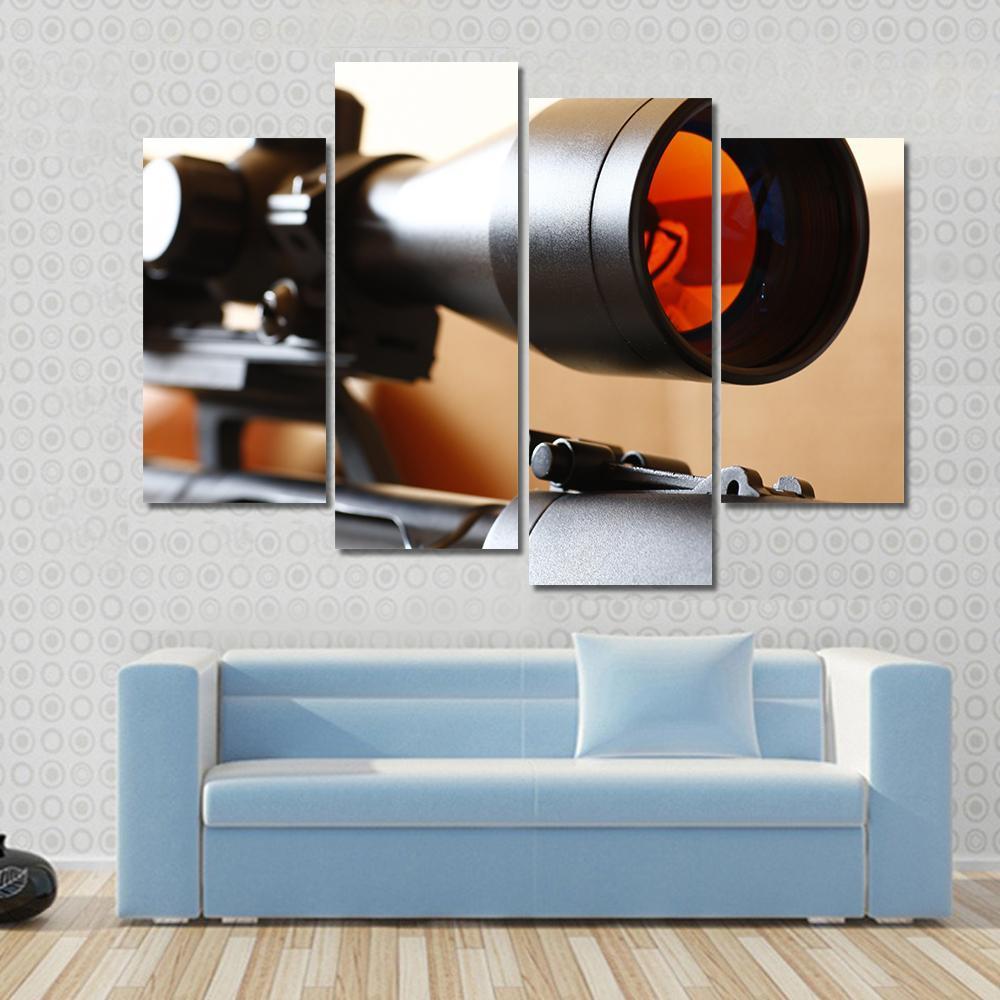 Sniper Rifle Scope Canvas Wall Art-4 Pop-Gallery Wrap-50" x 32"-Tiaracle