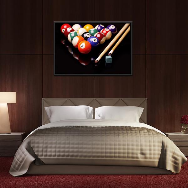 Snooker Equipment Canvas Wall Art-3 Horizontal-Gallery Wrap-25" x 16"-Tiaracle