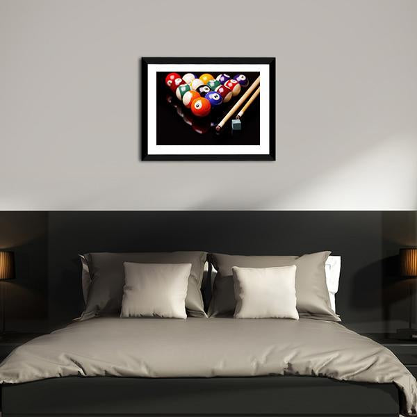 Snooker Equipment Canvas Wall Art-3 Horizontal-Gallery Wrap-25" x 16"-Tiaracle