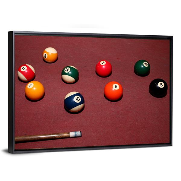 Snooker Pool Canvas Wall Art-3 Horizontal-Gallery Wrap-25" x 16"-Tiaracle