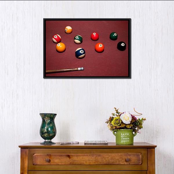 Snooker Pool Canvas Wall Art-3 Horizontal-Gallery Wrap-25" x 16"-Tiaracle