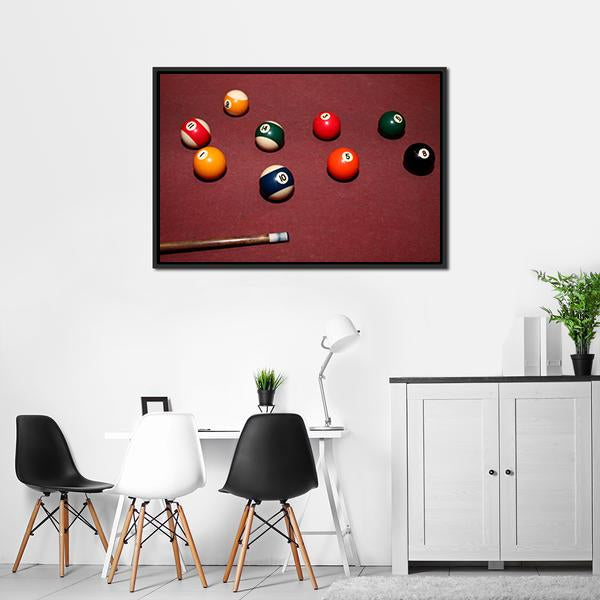 Snooker Pool Canvas Wall Art-3 Horizontal-Gallery Wrap-25" x 16"-Tiaracle