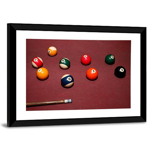 Snooker Pool Canvas Wall Art-3 Horizontal-Gallery Wrap-25" x 16"-Tiaracle