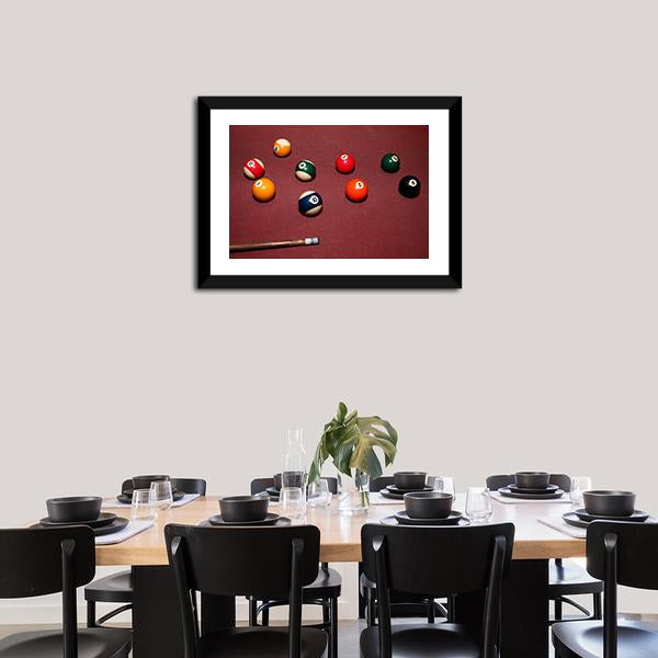 Snooker Pool Canvas Wall Art-1 Piece-Framed Print-20" x 16"-Tiaracle