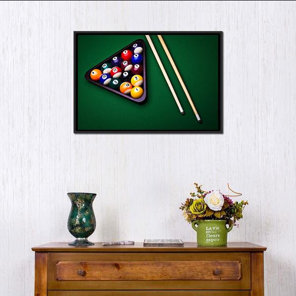 Snooker Table Canvas Wall Art-3 Horizontal-Gallery Wrap-25" x 16"-Tiaracle